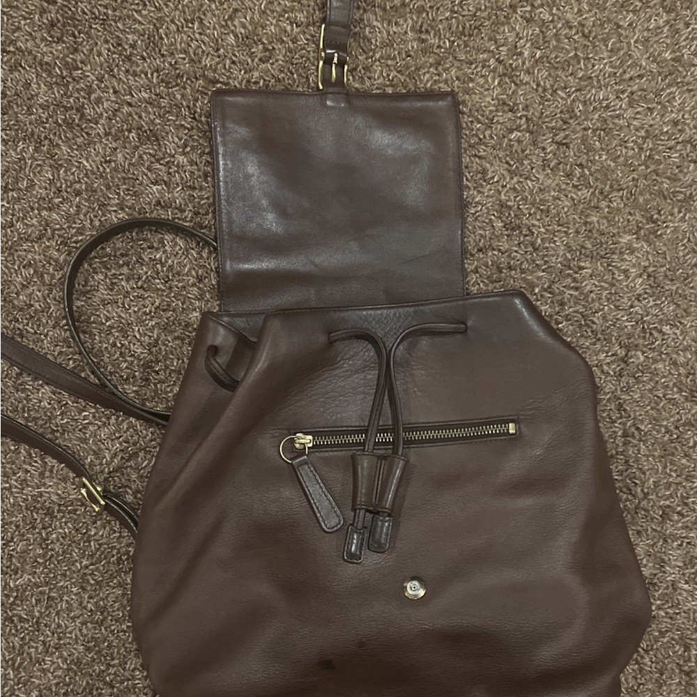 Y2K Coach Brown Leather Legacy West Hampton Daypack No. 9827 - Picture 3 of 10